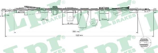 LPR C1690B - Трос, гальмівна система autocars.com.ua