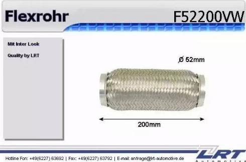 LRT F52200VW - Гофрована труба вихлопна система autocars.com.ua