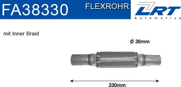 LRT FA38330 - Гофрована труба вихлопна система autocars.com.ua