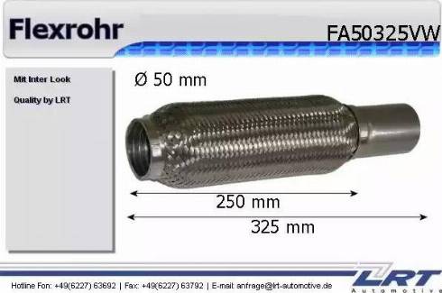 LRT FA50325VW - Гофрована труба вихлопна система autocars.com.ua