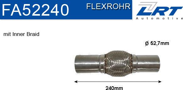 LRT FA52240 - Гофрована труба вихлопна система autocars.com.ua
