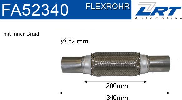 LRT FA52340 - Гофрована труба вихлопна система autocars.com.ua