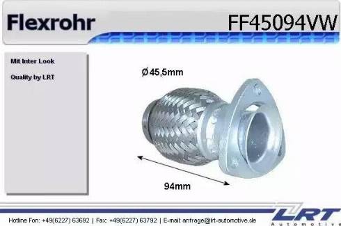 LRT FF45094VW - Гофрована труба вихлопна система autocars.com.ua