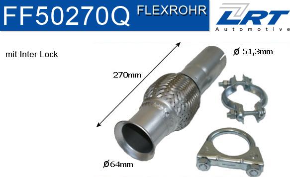 LRT FF50270Q - Гофрована труба вихлопна система autocars.com.ua