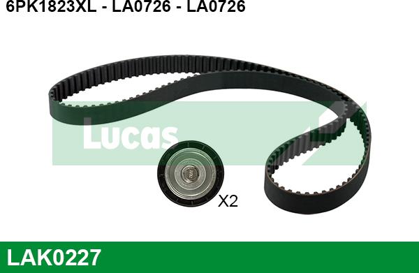 LUCAS LAK0227 - Поликлиновий ремінний комплект autocars.com.ua