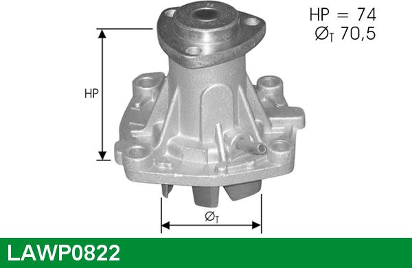 LUCAS LAWP0822 - Водяний насос autocars.com.ua