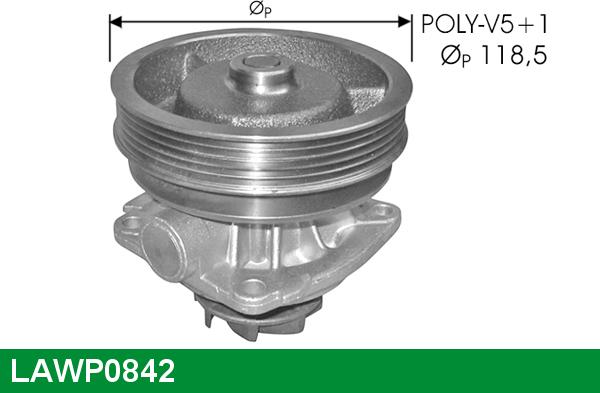 LUCAS LAWP0842 - Водяний насос autocars.com.ua