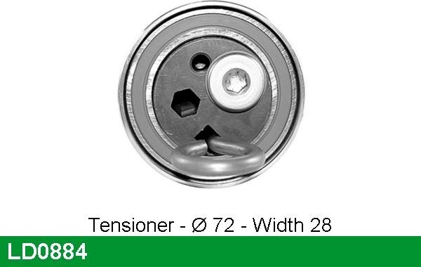 LUCAS LD0884 - Натяжна ролик, ремінь ГРМ autocars.com.ua