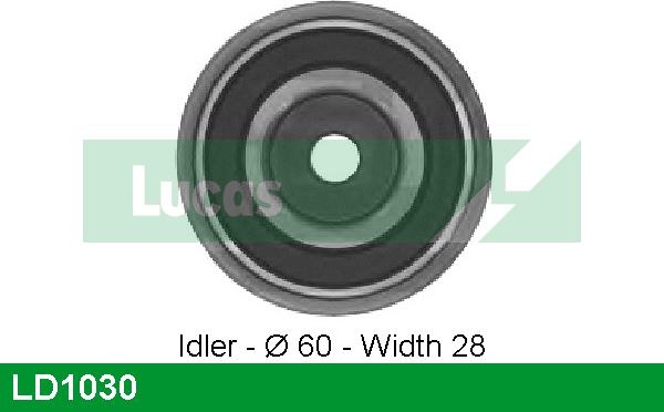 LUCAS LD1030 - Паразитний / Провідний ролик, зубчастий ремінь autocars.com.ua