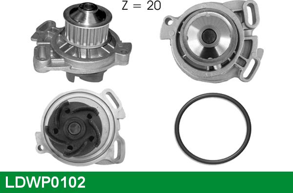 LUCAS LDWP0102 - Водяной насос avtokuzovplus.com.ua