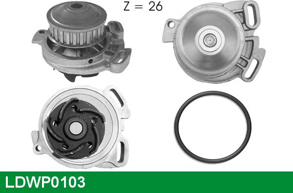 LUCAS LDWP0103 - Водяний насос autocars.com.ua