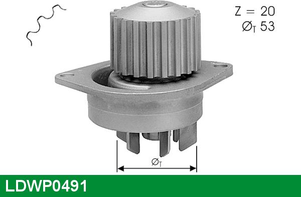 LUCAS LDWP0491 - Водяний насос autocars.com.ua