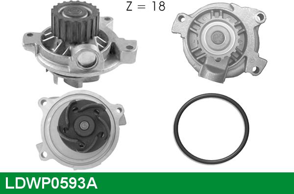 LUCAS LDWP0593A - Водяний насос autocars.com.ua