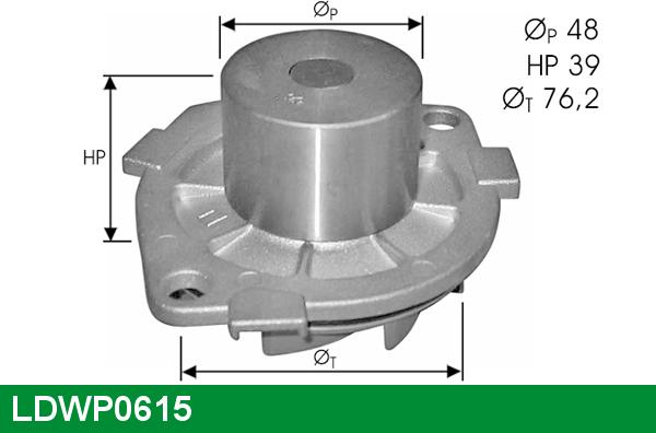 LUCAS LDWP0615 - Водяний насос autocars.com.ua