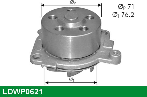 LUCAS LDWP0621 - Водяний насос autocars.com.ua