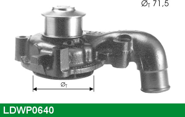 LUCAS LDWP0640 - Водяний насос autocars.com.ua