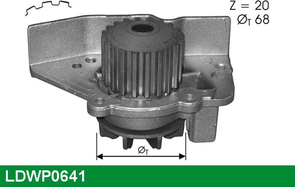 LUCAS LDWP0641 - Водяний насос autocars.com.ua