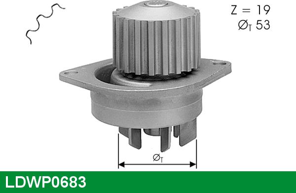 LUCAS LDWP0683 - Водяной насос avtokuzovplus.com.ua