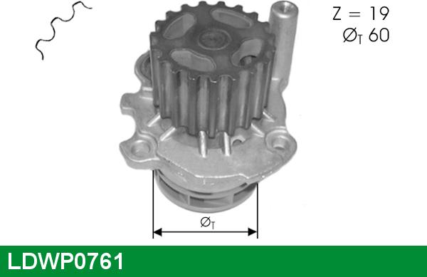 LUCAS LDWP0761 - Водяной насос avtokuzovplus.com.ua