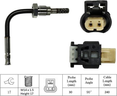 LUCAS LGS6008 - Датчик, температура выхлопных газов autodnr.net