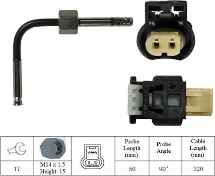 LUCAS LGS6014 - Датчик, температура выхлопных газов avtokuzovplus.com.ua