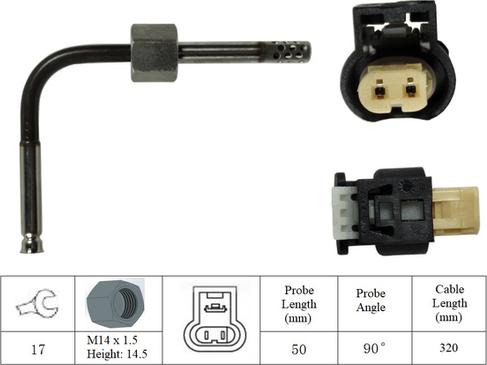 LUCAS LGS6016 - Датчик, температура выхлопных газов avtokuzovplus.com.ua