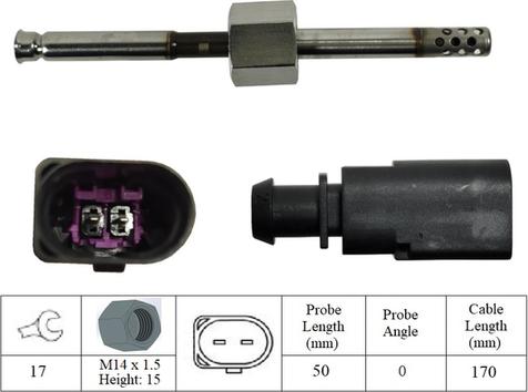 LUCAS LGS6017 - Датчик, температура выхлопных газов avtokuzovplus.com.ua