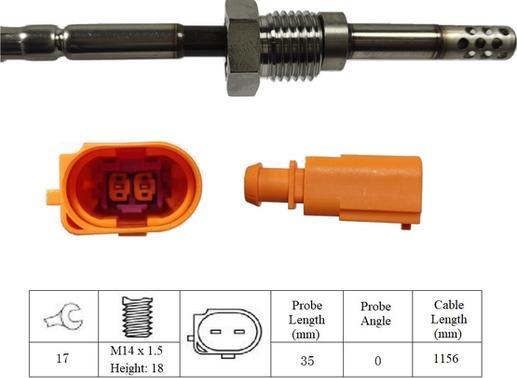 LUCAS LGS6026 - Датчик, температура вихлопних газів autocars.com.ua