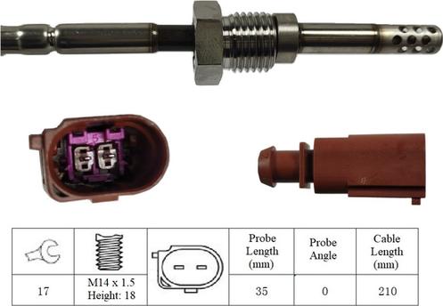 LUCAS LGS6037 - Датчик, температура выхлопных газов avtokuzovplus.com.ua