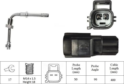 LUCAS LGS6053 - Датчик, температура вихлопних газів autocars.com.ua