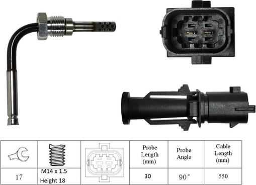 LUCAS LGS6058 - Датчик, температура выхлопных газов avtokuzovplus.com.ua