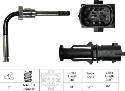 LUCAS LGS6059 - Датчик, температура выхлопных газов avtokuzovplus.com.ua