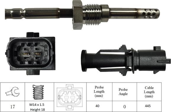 LUCAS LGS6063 - Датчик, температура вихлопних газів autocars.com.ua