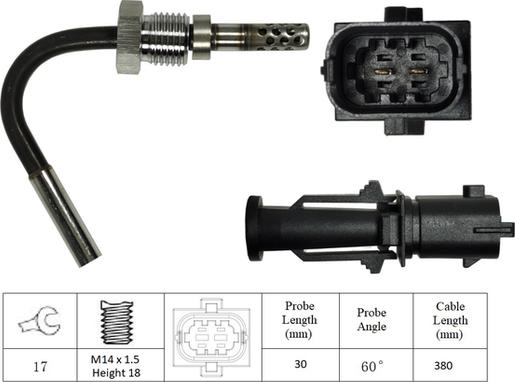 LUCAS LGS6084 - Датчик, температура выхлопных газов autodnr.net