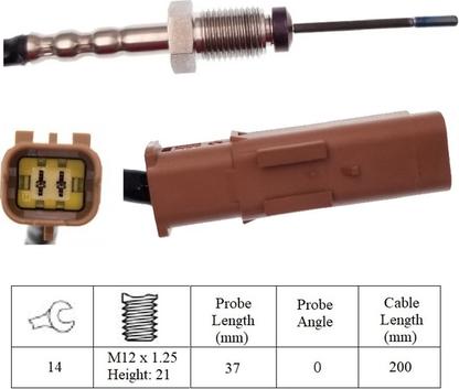 LUCAS LGS6098 - Датчик, температура выхлопных газов avtokuzovplus.com.ua