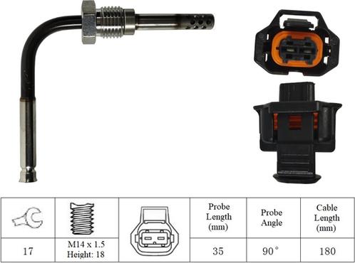 LUCAS LGS7051 - Датчик, температура выхлопных газов avtokuzovplus.com.ua