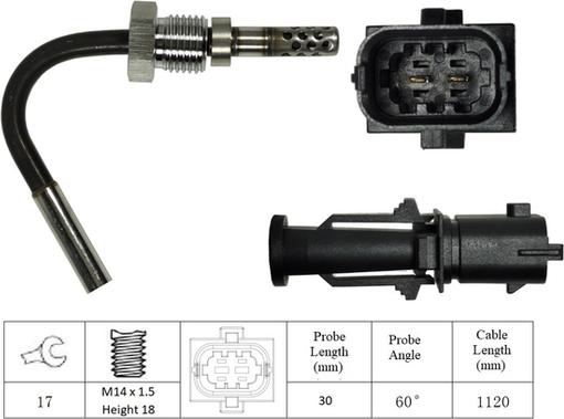 LUCAS LGS7053 - Датчик, температура выхлопных газов avtokuzovplus.com.ua