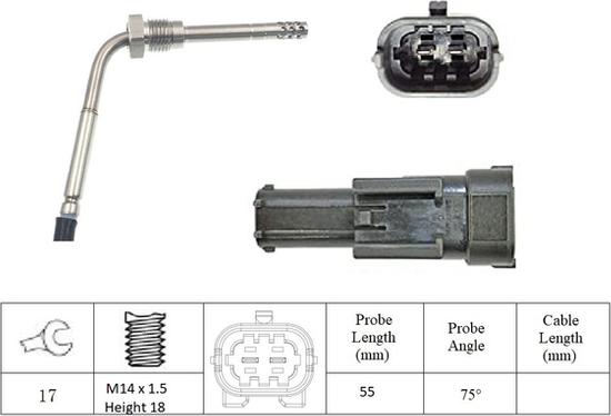 LUCAS LGS7058 - Датчик, температура выхлопных газов avtokuzovplus.com.ua