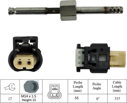 LUCAS LGS7063 - Датчик, температура выхлопных газов avtokuzovplus.com.ua