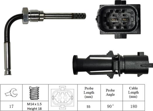 LUCAS LGS7097 - Датчик, температура вихлопних газів autocars.com.ua