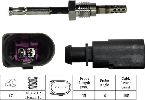 LUCAS LGS7128 - Датчик, температура выхлопных газов avtokuzovplus.com.ua