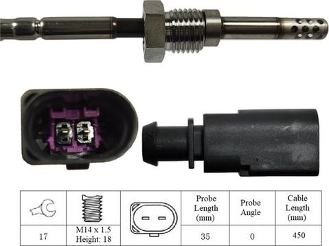 LUCAS LGS7136 - Датчик, температура выхлопных газов avtokuzovplus.com.ua