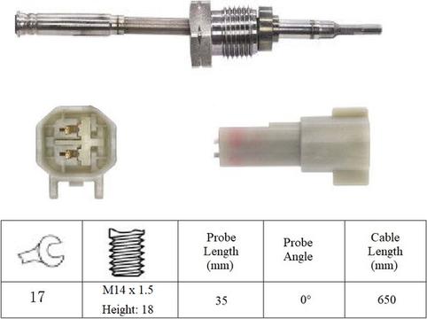 LUCAS LGS7167 - Датчик, температура выхлопных газов avtokuzovplus.com.ua