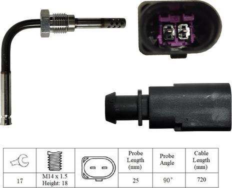 LUCAS LGS7180 - Датчик, температура выхлопных газов autodnr.net