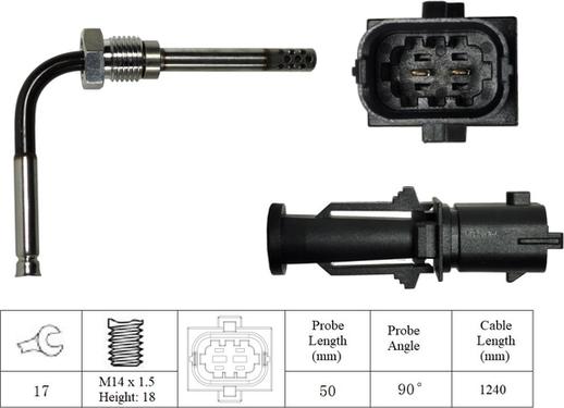 LUCAS LGS7191 - Датчик, температура выхлопных газов avtokuzovplus.com.ua