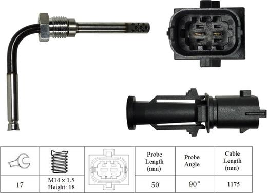 LUCAS LGS7193 - Датчик, температура выхлопных газов autodnr.net