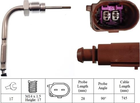 LUCAS LGS7208 - Датчик, температура выхлопных газов avtokuzovplus.com.ua