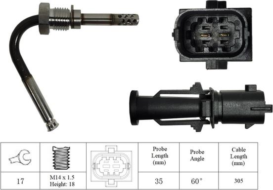 LUCAS LGS7216 - Датчик, температура вихлопних газів autocars.com.ua