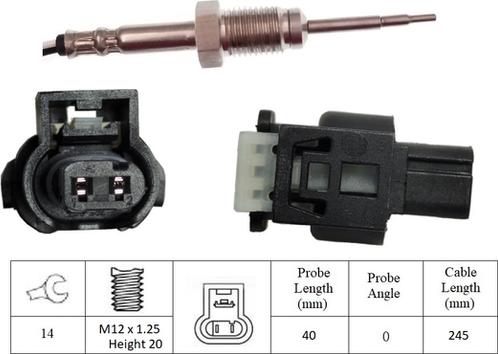 LUCAS LGS7245 - Датчик, температура выхлопных газов avtokuzovplus.com.ua