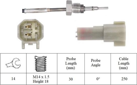 LUCAS LGS7281 - Датчик, температура выхлопных газов avtokuzovplus.com.ua